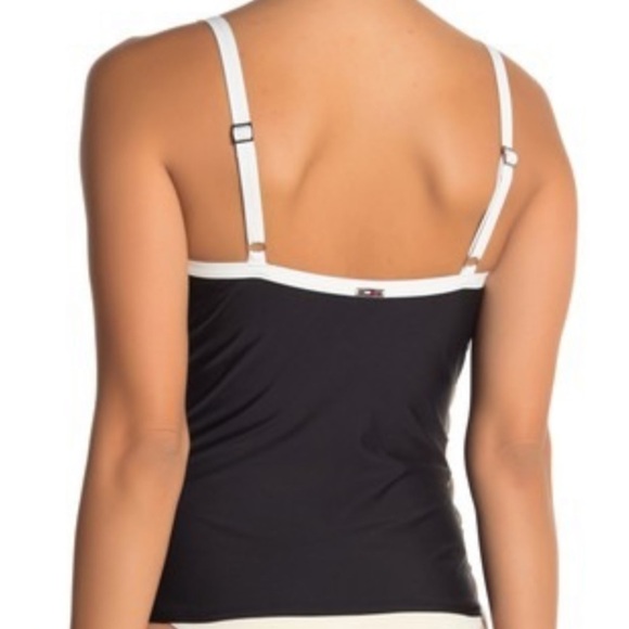TOMMY Hilfiger Lace Up Tankini Swimsuit Top - Picture 2 of 3